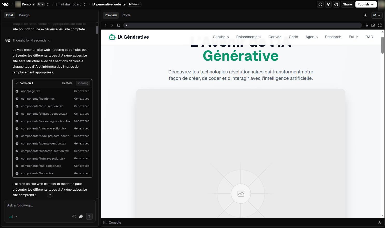 Création du site